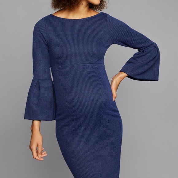 NWT! Soon Maternity bell sleeve knee length dress - Picture 2 of 6